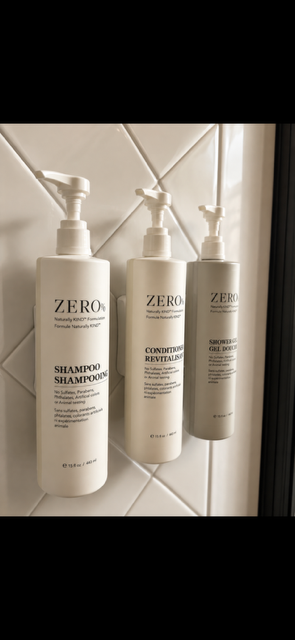 Bathroom — Zero hair care product lineup