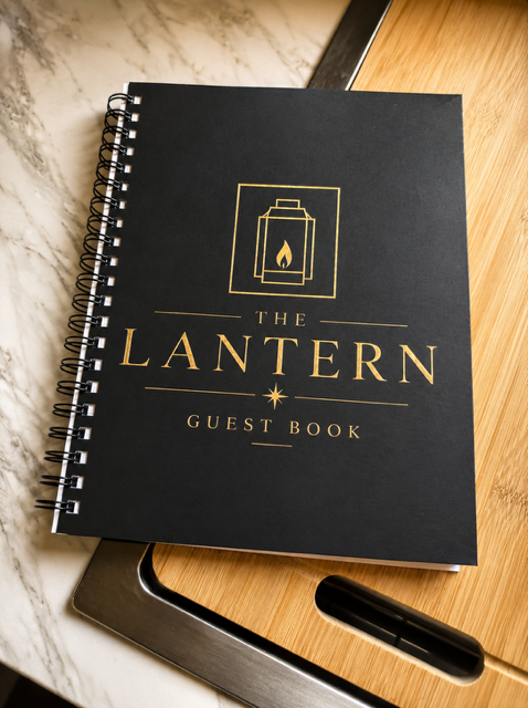 The Lantern guest book — spiral bound